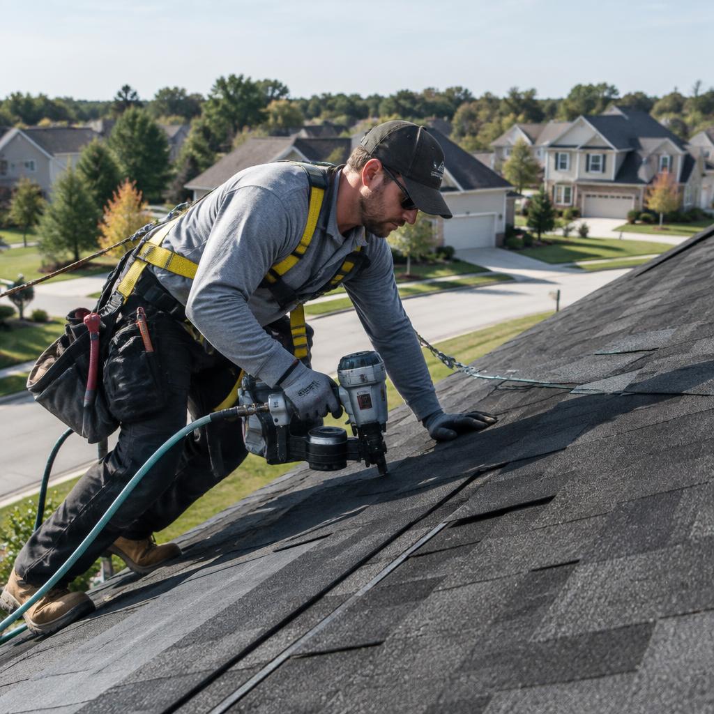 Before and after roof repair carousel mockup